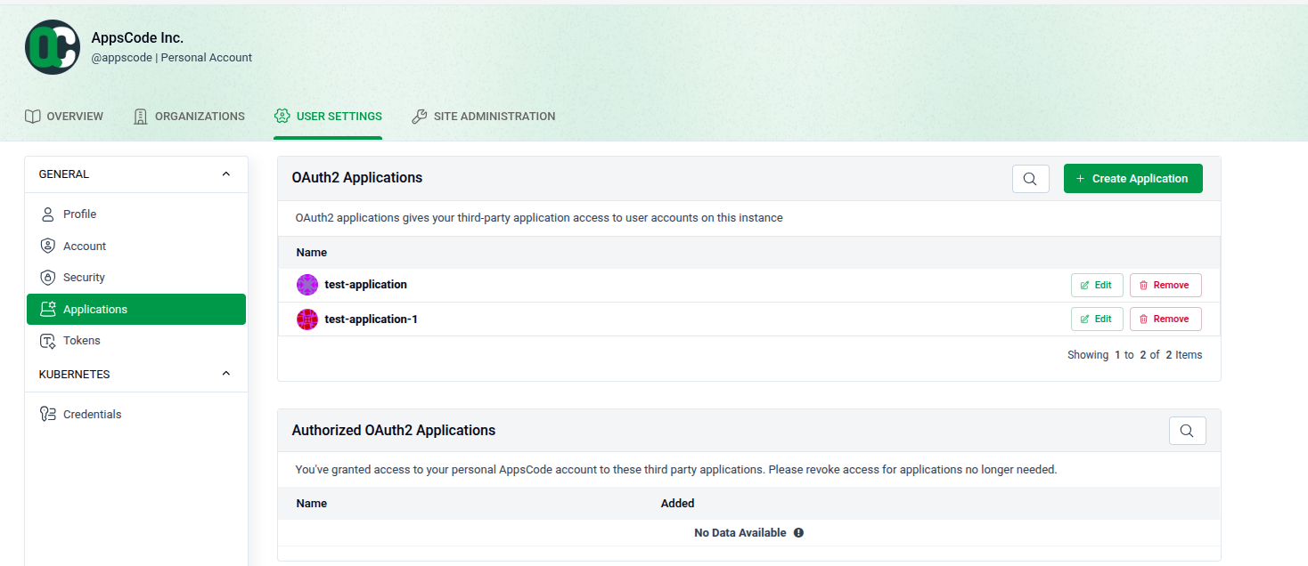 OAuth2 Applications Overview