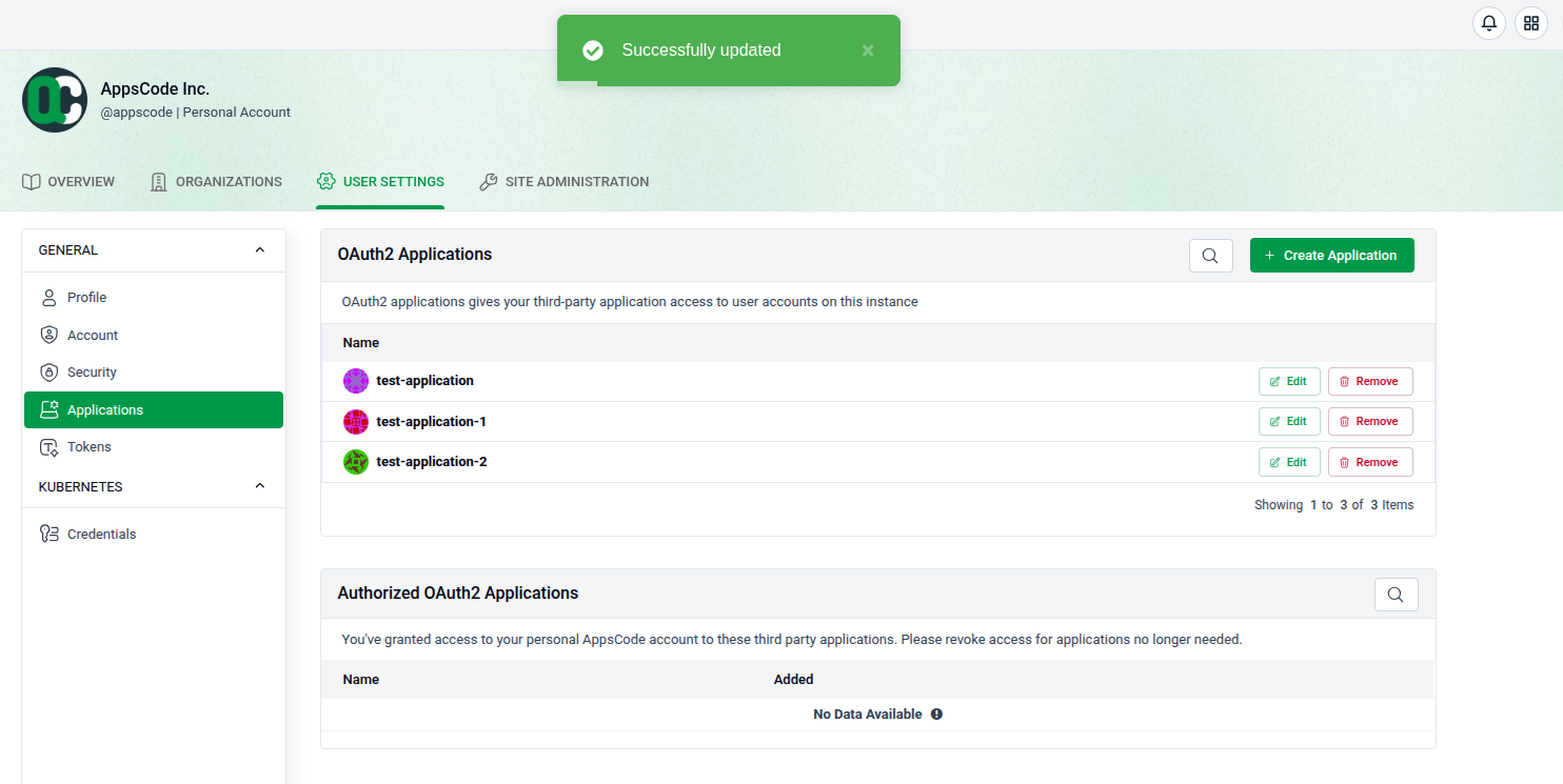 Success Notification