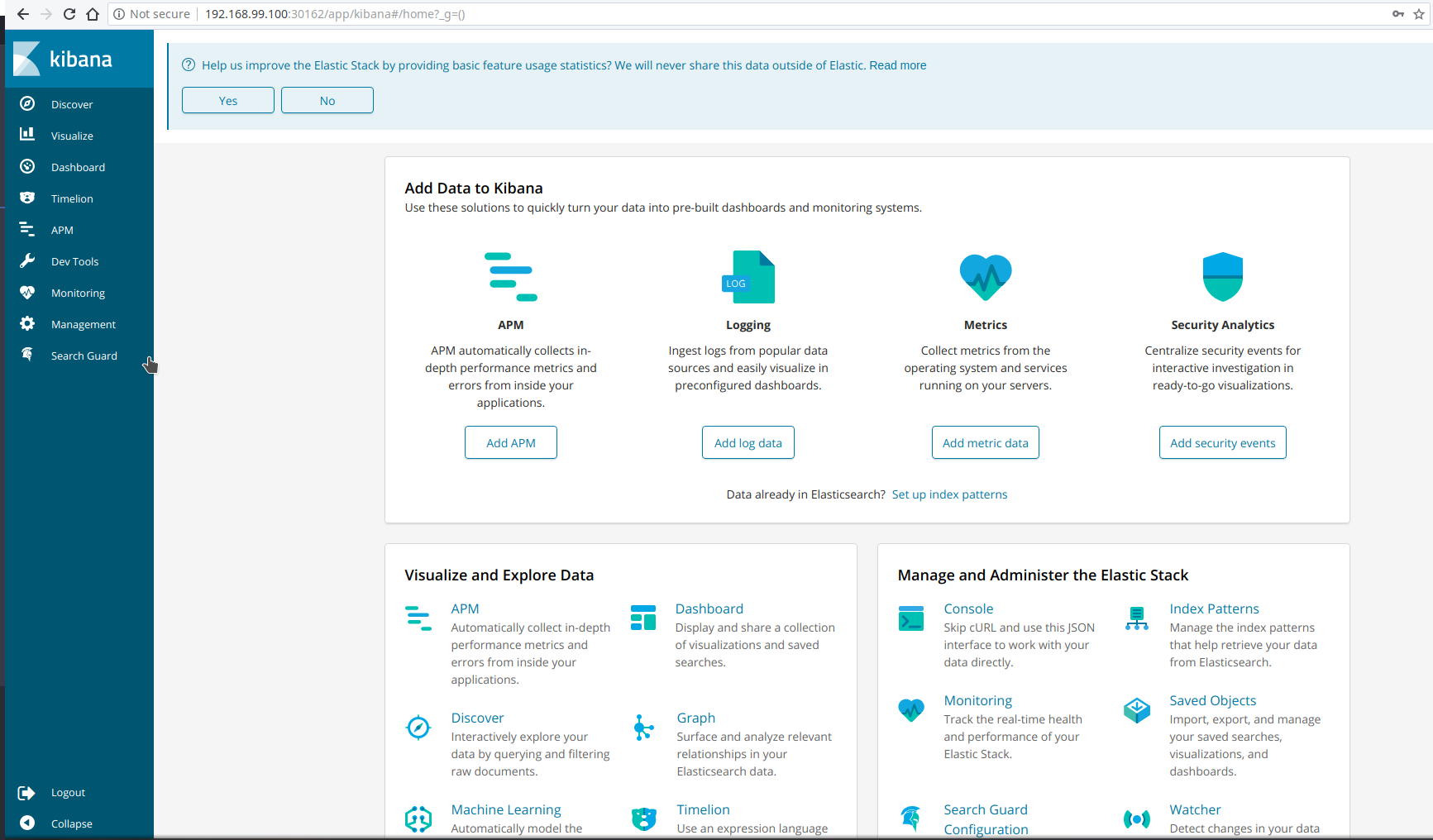 Kibana Home