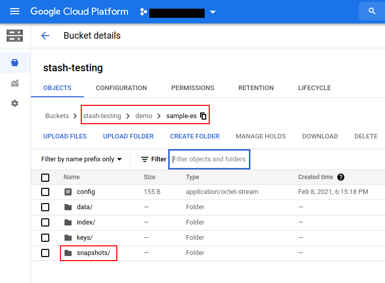 Backup data in GCS Bucket