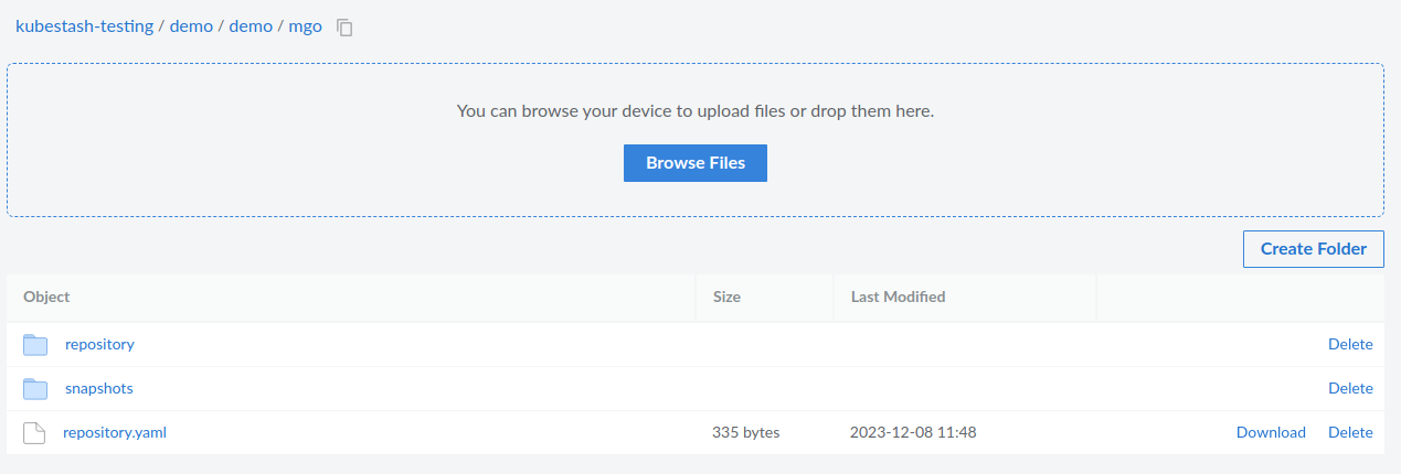 Backup data in S3 Bucket