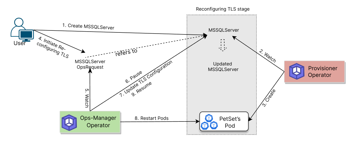 Reconfiguring TLS process of MSSQLServer