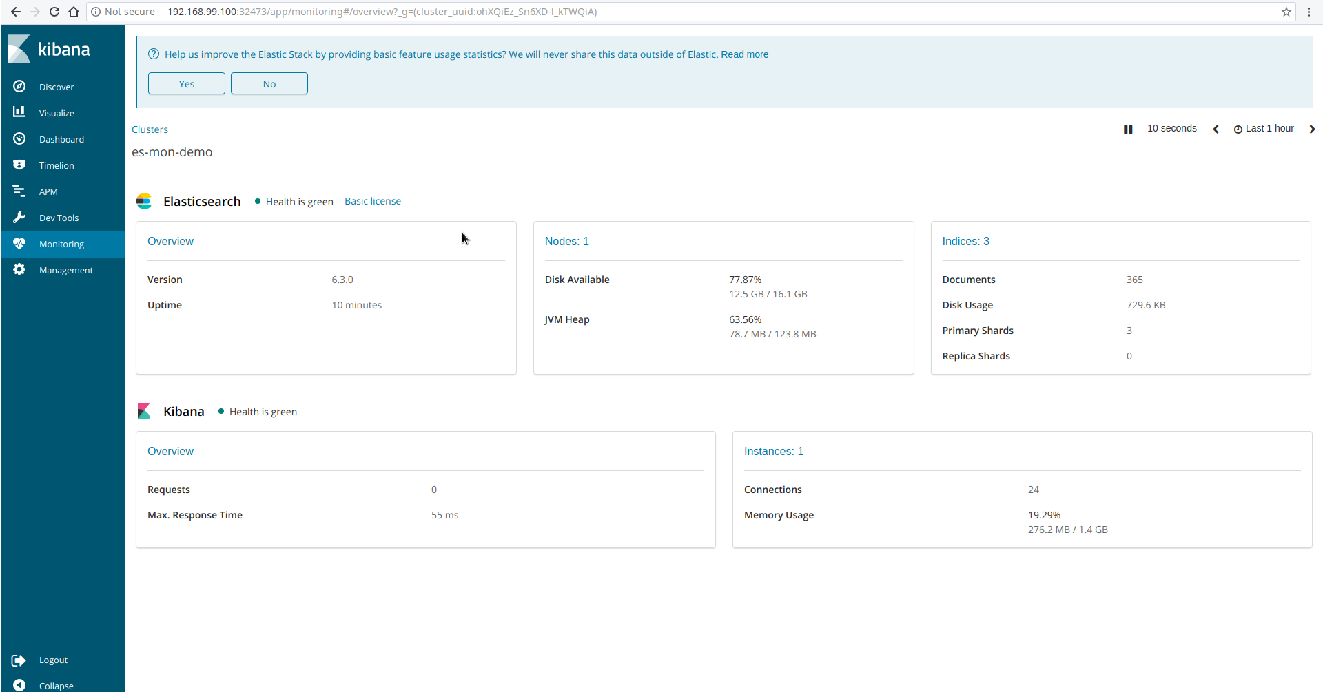 Kibana Monitoring Home